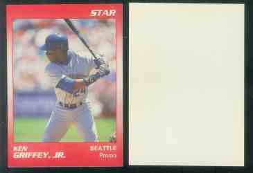 Ken Griffey Jr -  1990 Star Company BLANK-BACK PROMO [RED] (Mariners)  cards value