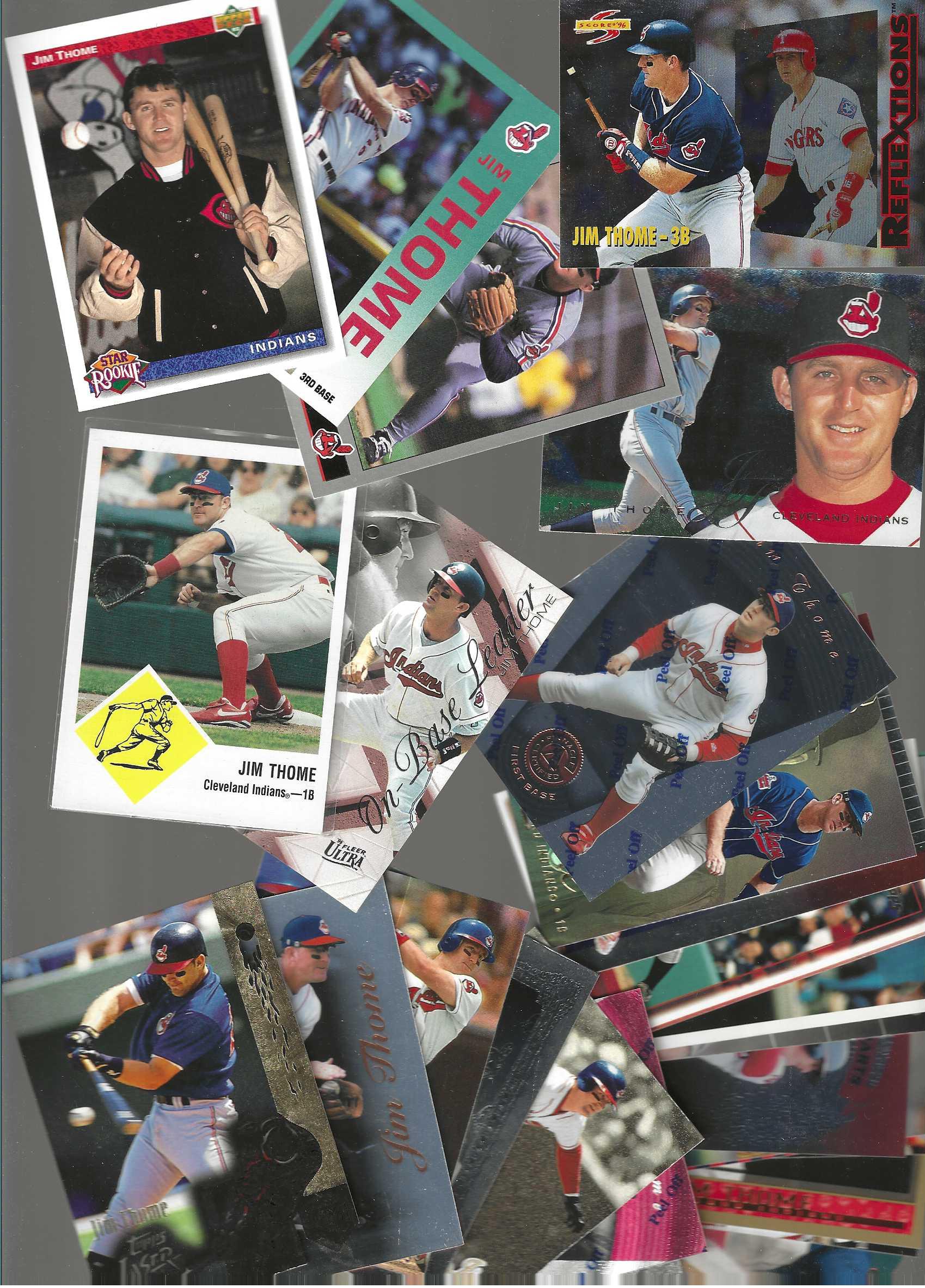 Jim Thome -  COLLECTION (1992-1998) - Lot of (56) different w/ROOKIES  cards value