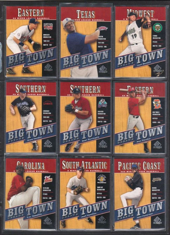 2001 SP Top Prospects - BIGTOWN DREAMS - Minor League Insert Set(15 cards)  cards value