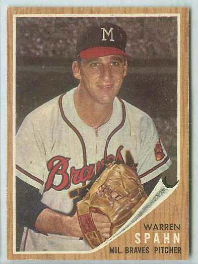 1962 Topps #100 Warren Spahn [#] (Braves)  cards value