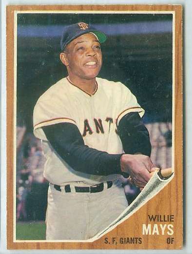 1962 Topps #300 Willie Mays (Giants)  cards value