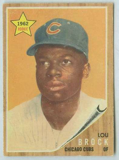 1962 Topps #387 Lou Brock ROOKIE (Cubs)  cards value