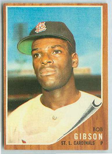 1962 Topps #530 Bob Gibson SHORT PRINT HIGH # (Cardinals)  cards value