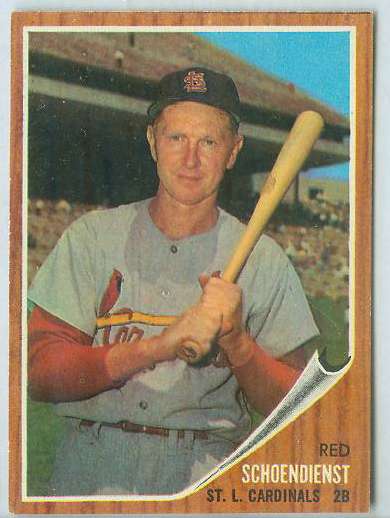 1962 Topps #575 Red Schoendienst SHORT PRINT HIGH # (Cardinals)  cards value