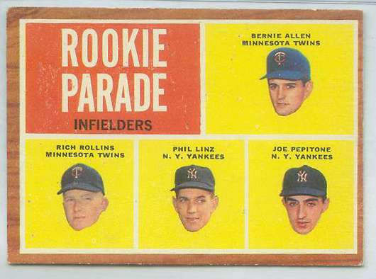 1962 Topps #596 Joe Pepitone SHORT PRINT ROOKIE HIGH # (Yankees)  cards value