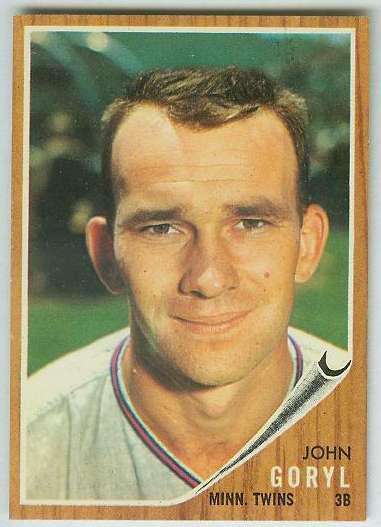 1962 Topps #558 John Goryl HIGH # (Twins)  cards value
