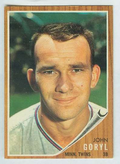 1962 Topps #558 John Goryl HIGH # (Twins)  cards value