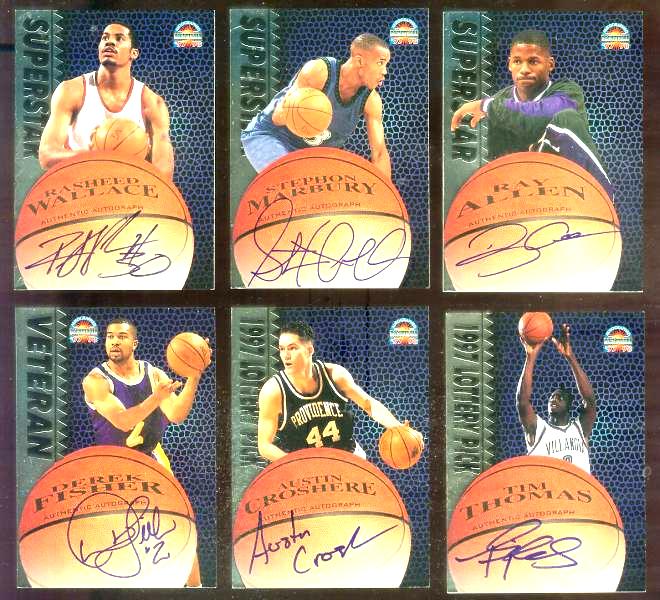 1997 Score Board Autographed # 1 Ray Allen SHORT PRINT  cards value