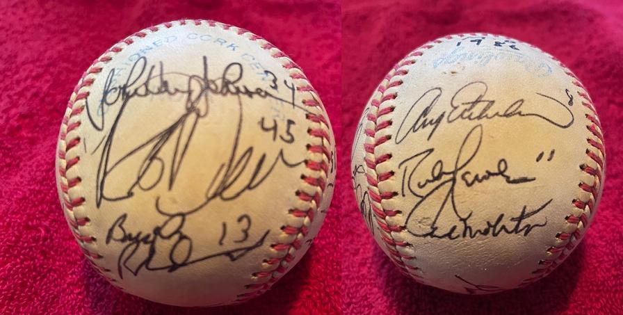 1987 Brewers - Team Signed/AUTOGRAPHED baseball [#14c] w/13 Signatures  cards value