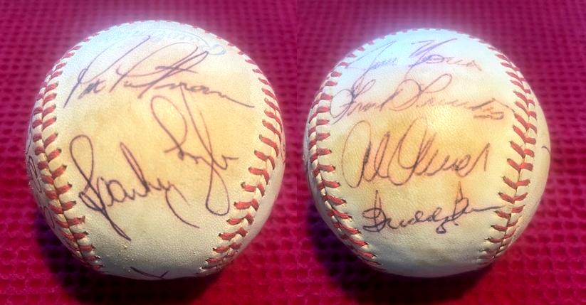 1980 Rangers - Team Signed/AUTOGRAPHED baseball [#15a] w/15 Signatures  cards value