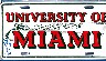 Jim Otto 'OO' - AUTOGRAPHED University of Miami Hurricanes License Plate