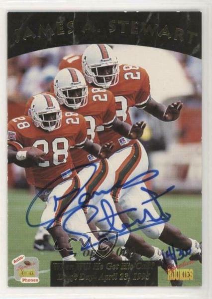 James A. Stewart - 1995 Signature Rookies #16 AUTOGRAPHED [#/300](Jaguars)  cards value