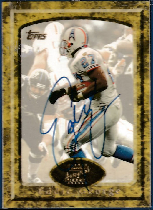 Eddie George - 1997 Topps #3 CERTIFIED AUTOGRAPH (Oilers)  cards value