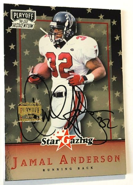 Jamal Anderson - 1999 Playoff SSD Momentum Star Gazing #SG8 AUTOGRAPHED  cards value