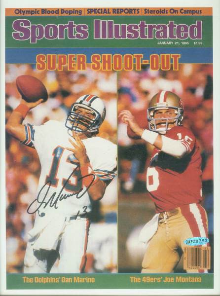 Dan Marino - UDA AUTOGRAPHED Marino/Montana SHOOT-OUT Sports Illustrated  cards value