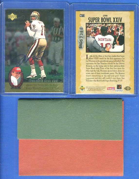 Joe Montana - UDA AUTOGRAPHED - 1995 Upper Deck Trilogy #MT13 (49ers)  cards value