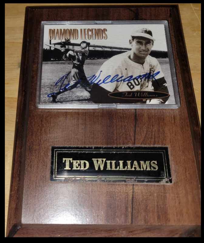 Ted Williams - UDA/Upper Deck Authenticated AUTOGRAPHED Plaqued card  cards value
