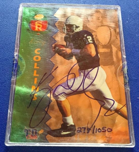 Kerry Collins - 1995 Signature Rookies PRIME #T-3 AUTOGRAPHED insert  cards value