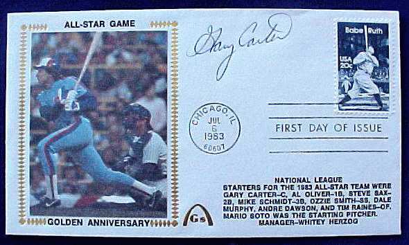 Gary Carter - 1983 AUTOGRAPHED Gateway Cachet 'ALL-STAR GAME'  cards value