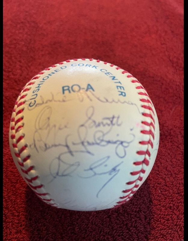 1991 NL All-Stars - Autographed Team Baseball [#8-08] w/24 Signatures  cards value