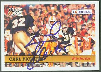 Carl Pickens - 1992 Courtside #29 ROOKIE AUTOGRAPHED  cards value