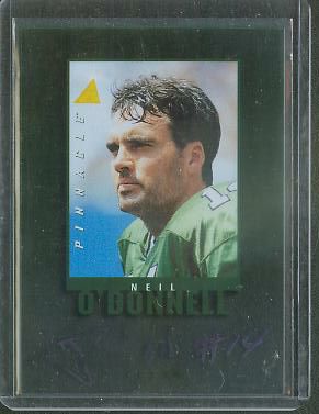 Neil O'Donnell - 1997 Pinnacle 'Inscriptions' AUTOGRAPH (Jets)  cards value