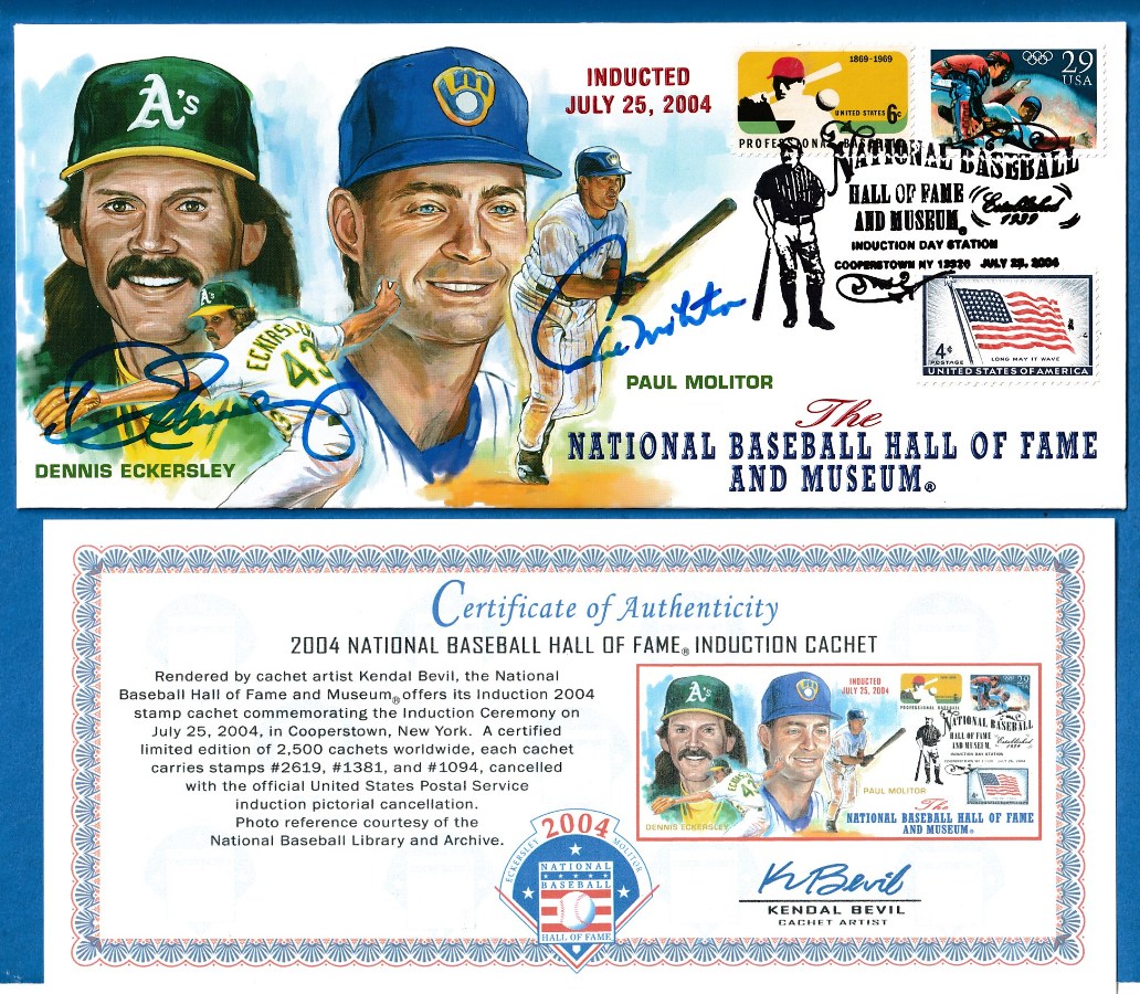 Hall-of-Fame 2004 Induction Envelope - SIGNED by Paul Molitor  cards value