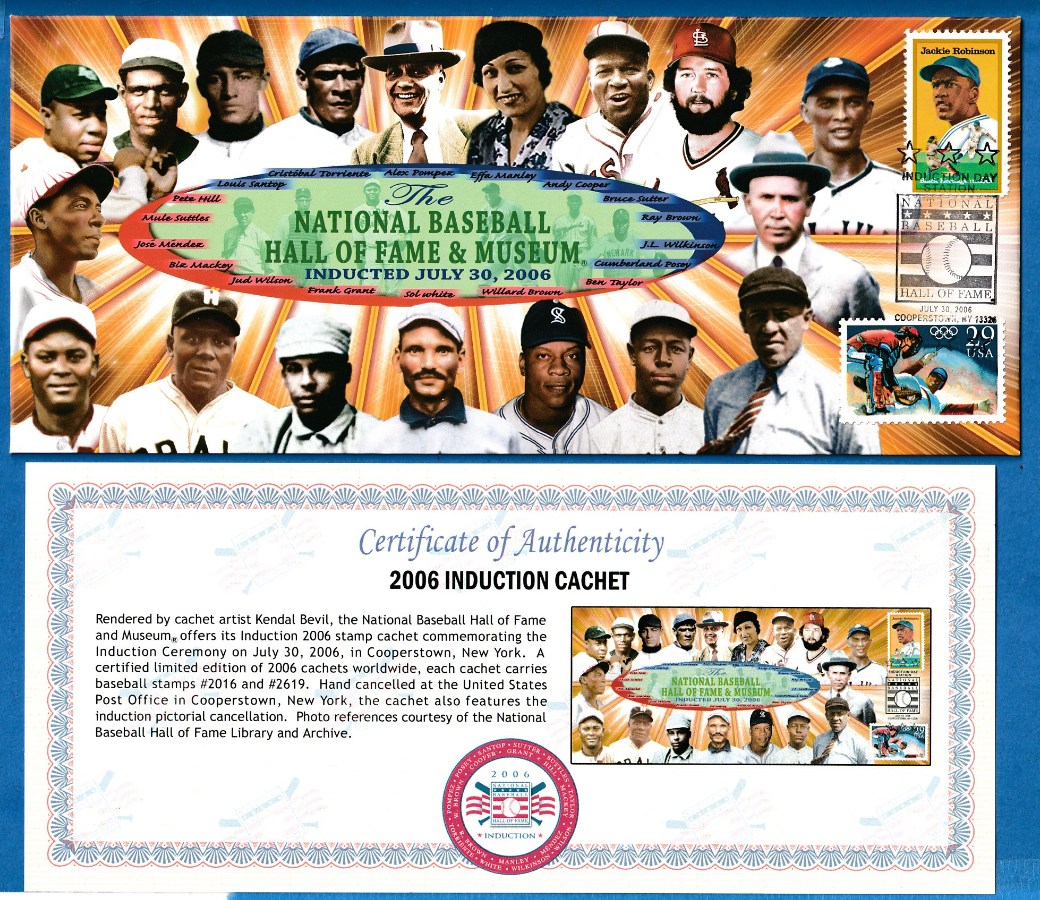 Hall-of-Fame 2006 Induction Envelope - NOT SIGNED - (17) Negro Leaguers +  cards value