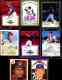 INDIANS - Lot (8) different AUTOGRAPHED cards