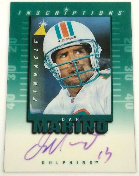 DAN MARINO - 1997 Pinnacle INSCRIPTIONS AUTOGRAPH (Dolphins)  cards value