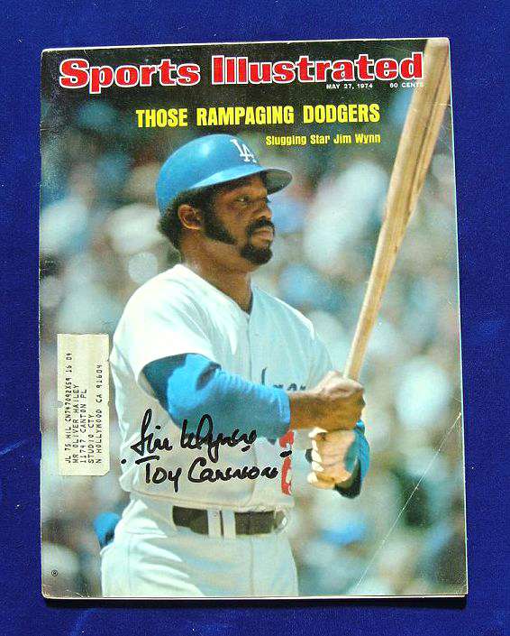 Jim Wynn - AUTOGRAPHED 1974 SPORTS ILLUSTRATED (Dodgers)  cards value