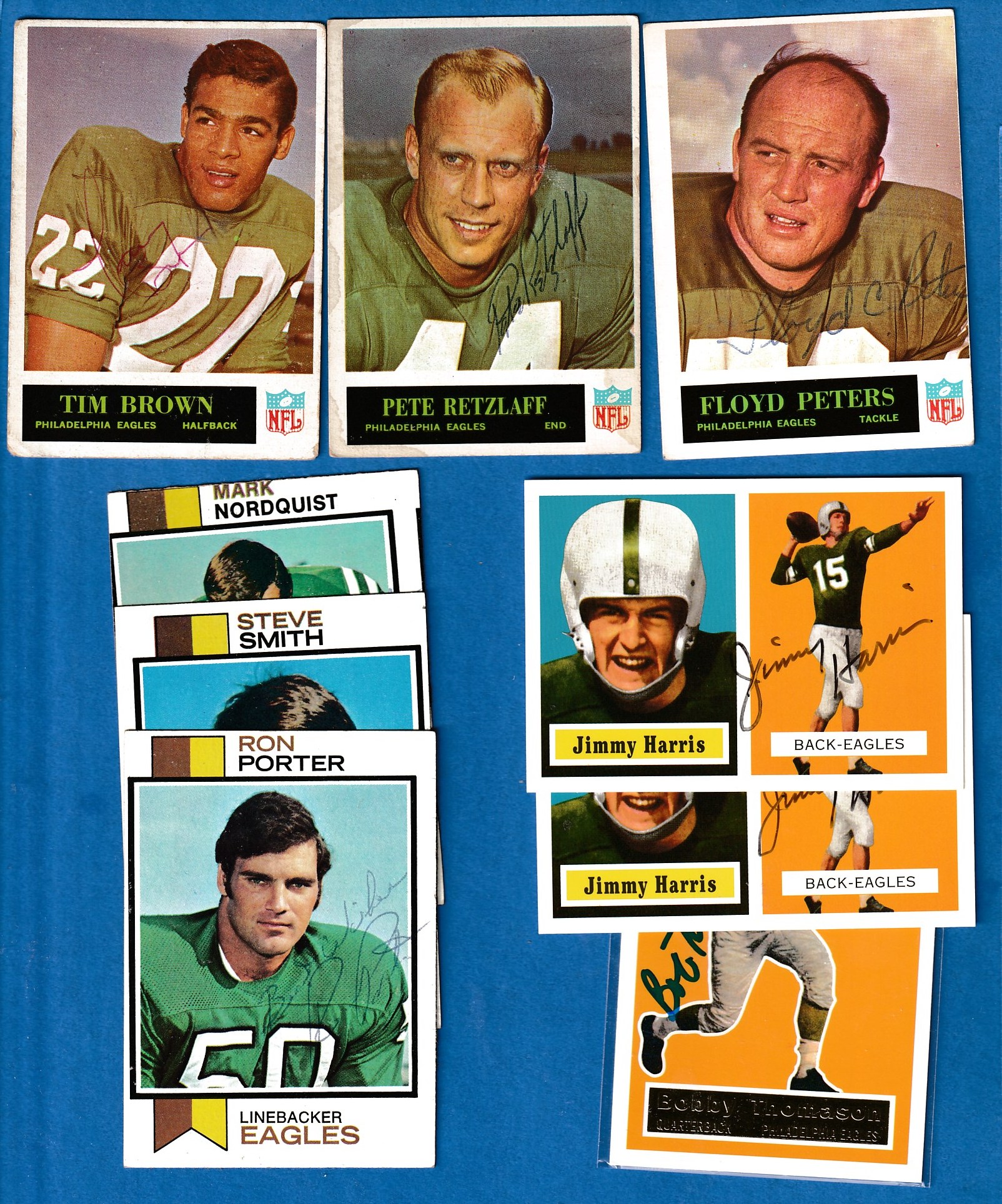 Philadelphia EAGLES - Team Lot of (10) AUTOGRAPHED cards  cards value