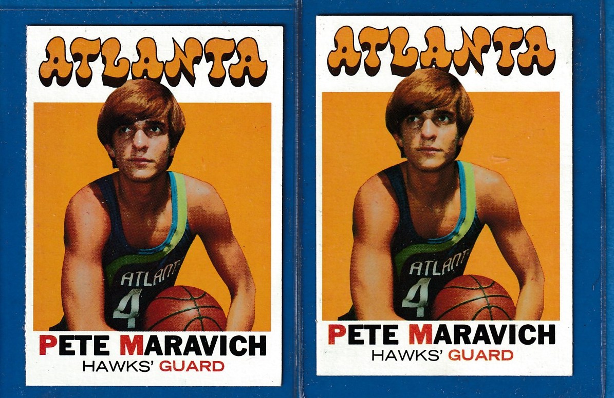 1971-72 Topps Basketball # 55 Pete Maravich [#] (Hawks) Basketball cards value