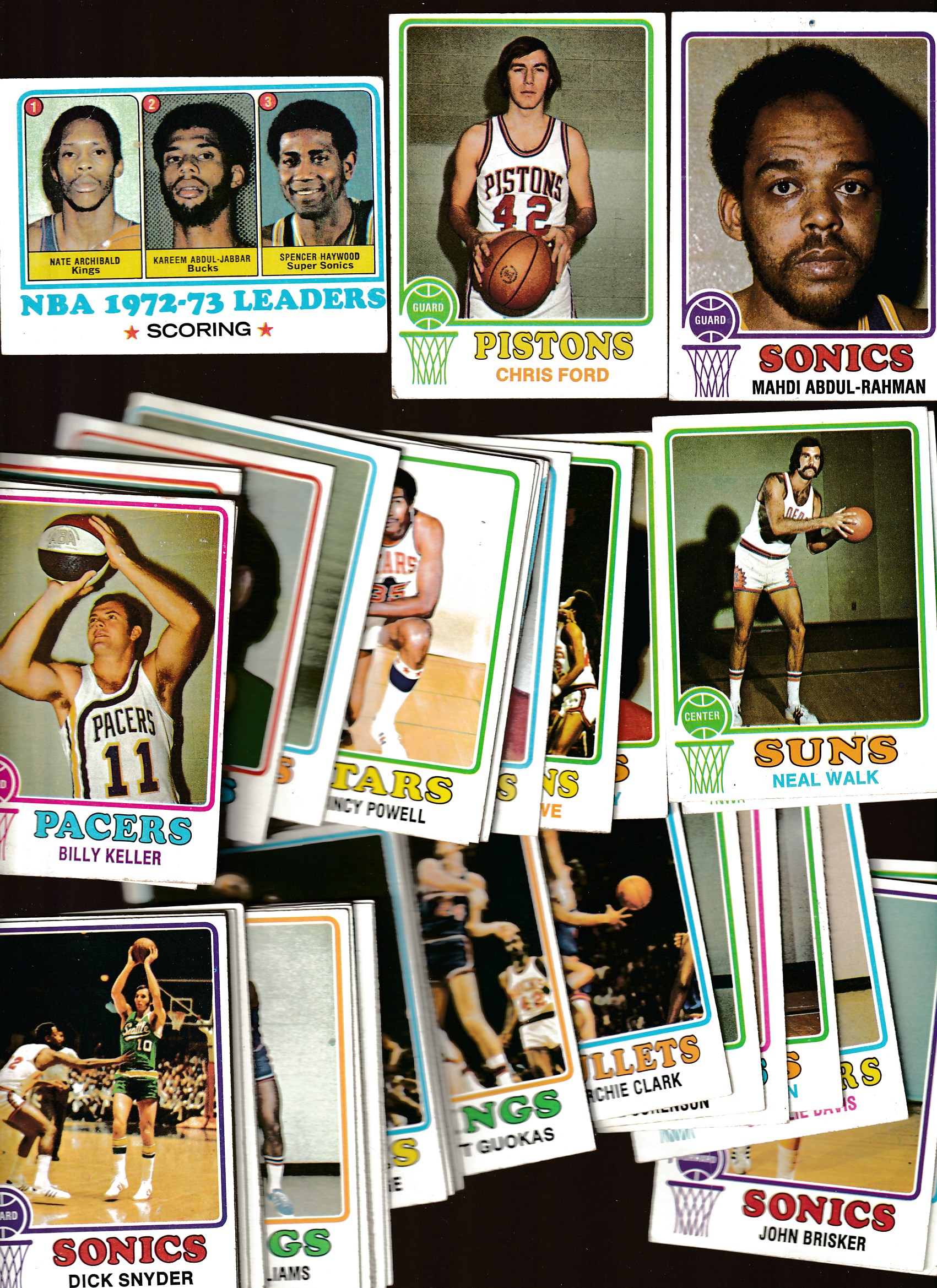 1973-74 Topps Basketball  - Lot of (90) different with Bill Russell Basketball cards value