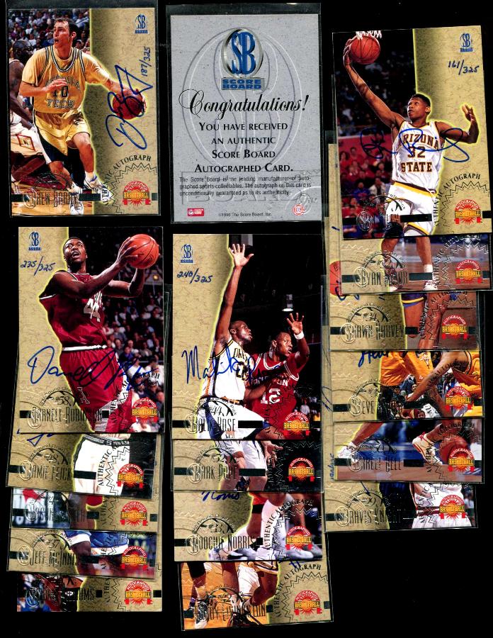1996 Score Board BK RED  AUTOGRAPH - Lot of (19) different [#'d/400]  cards value