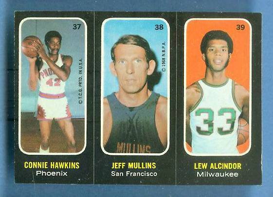 1971-72 Topps Trios Basketball #37 Lew Alcindor Basketball cards value