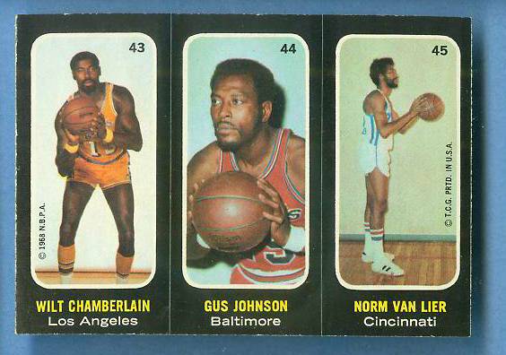 1971-72 Topps Trios Basketball #43 Wilt Chamberlain SHORT PRINT Basketball cards value
