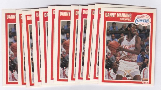 Danny Manning - Lot of (75) Fleer: 1989-90 #71 ROOKIE (45) + 1990-91 (30) Basketball cards value