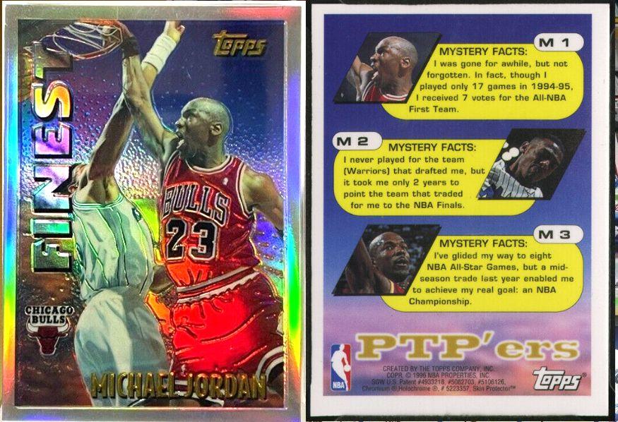 #.1 MICHAEL JORDAN Bordered REFRACTOR - 1995-96 Topps Mystery Finest Basketball cards value