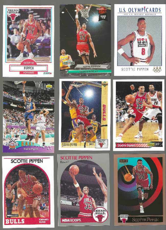 Scottie Pippen - 1989-90 Hoops #244 - Lot of (50) (Bulls,HOF) Basketball cards value