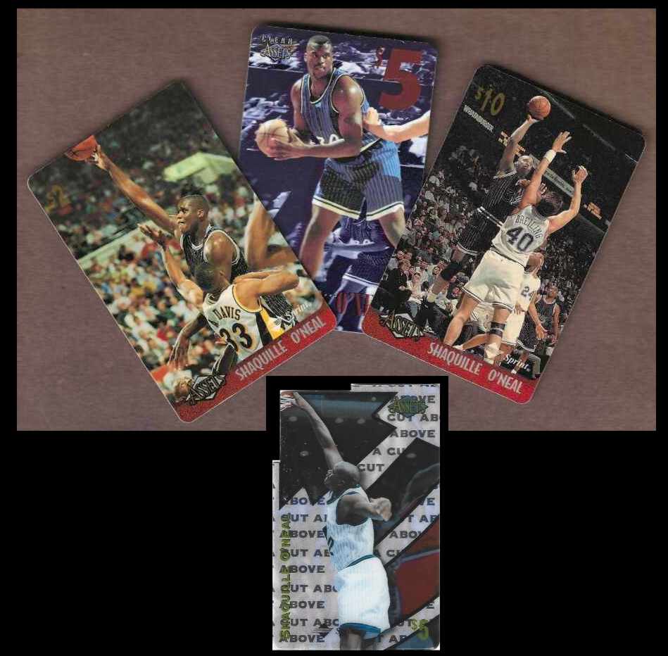 Shaquille O'Neal - 1996 Classic - Lot of (4) different Phone Cards Basketball cards value