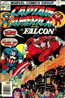 Comic:  CAPTAIN AMERICA & FALCON - Lot of (5) #201-#206  cards value