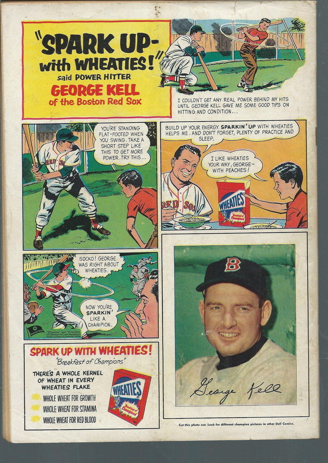 Comic: DELL 1953 - GEORGE KELL AD back TOM & JERRY #111 (10 cents)  cards value
