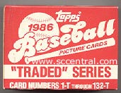 1986 Topps TRADED - Complete FACTORY SET (132 cards)  cards value