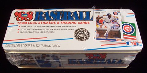 1988 Fleer GLOSSY - FACTORY TIN SET (672 cards)  cards value