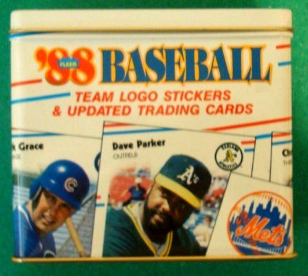 1988 Fleer GLOSSY UPDATE SET - In special FACTORY TIN (132 cards)  cards value