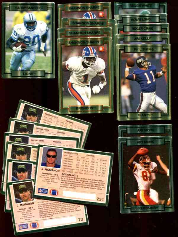 1990 Action Packed Football - Lot of (200+) assorted with STARS ! Football cards value