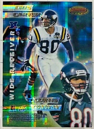 1996 Bowman's Best Mirror Images #8 Keyshawn Johnson ATOMIC REFRACTOR Football cards value