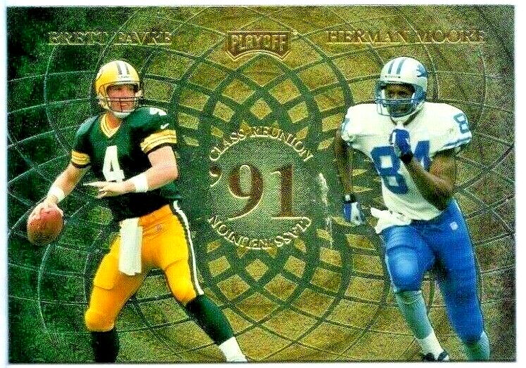 Brett Favre - 1998 Playoff Momentum Class Reunion Quad JUMBO Football cards value