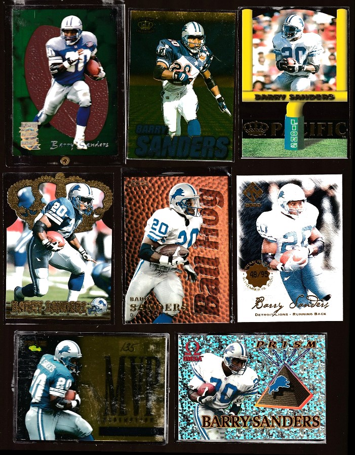 Barry Sanders - 1996 Action Packed Ball Hog #4 Football cards value